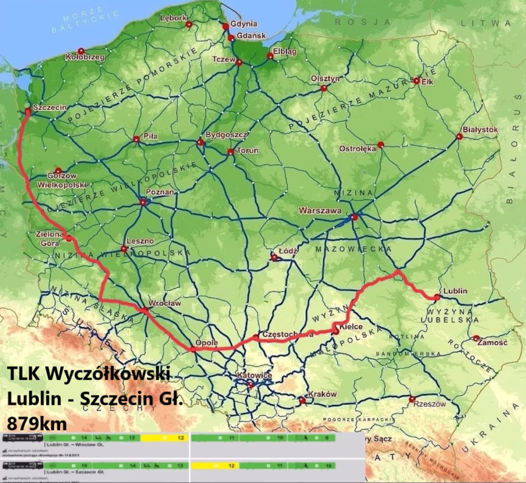 TLK Wyczółkowski trasa