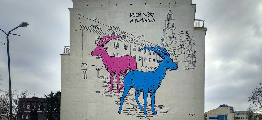 Poznań mural koziołków